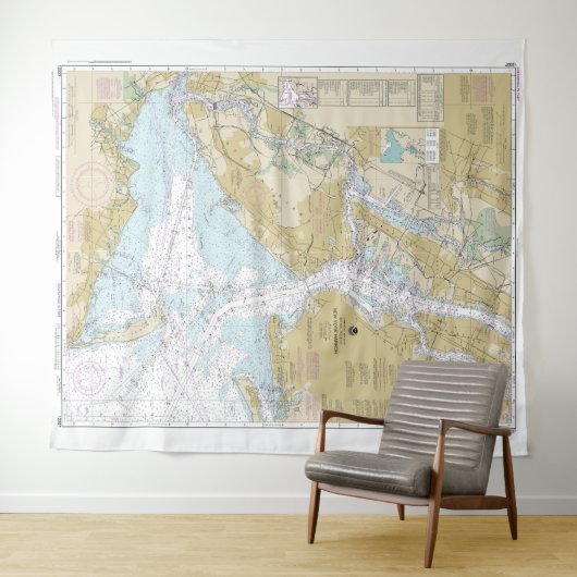ニューヨーク港航海の港の図表12327 タペストリー (インサイチュ(横))