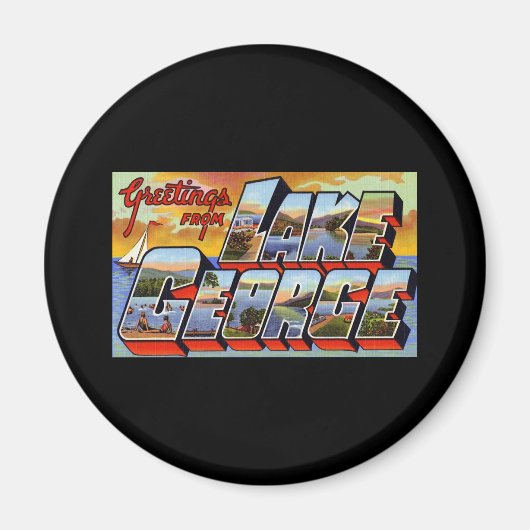 ニューヨーク湖からの挨拶 マグネット (正面)