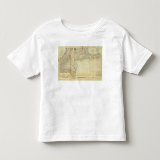 ニューヨーク湾、港 トドラーTシャツ (正面)