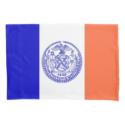 ニューヨーク独身の市の愛国的なピローケース国旗 枕カバー (正面)