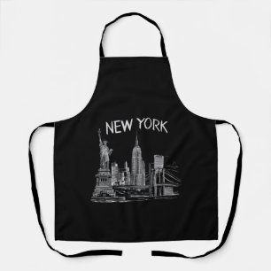 ニューヨーク男性 女性 NY市 ヴィンテージ 都市 ギフト エプロン
