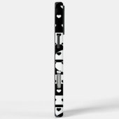 ニューヨーク白黒ハートパターン Case-Mate iPhoneケース (裏面 / 右)