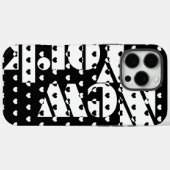 ニューヨーク白黒ハートパターン Case-Mate iPhoneケース (裏面 (横))