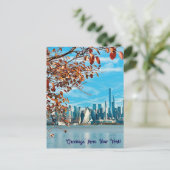 ニューヨーク秋葉書からの挨拶 ポストカード (スタンド正面)