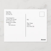 ニューヨーク空港、ヴィンテージ1936 WPA旅行、DIY ポストカード (裏面)