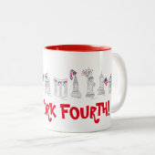 ニューヨーク第4回NYC 7月4日Patriotic USA ツートーンマグカップ (正面右)