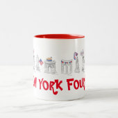 ニューヨーク第4回NYC 7月4日Patriotic USA ツートーンマグカップ (中央)
