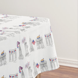 ニューヨーク第4戦！NYC 7月4日愛国花火 テーブルクロス