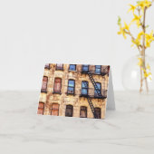 ニューヨーク素朴建物 カード (黄色い花)