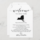 ニューヨーク結婚のウェルカムラベルの旅程 (正面/裏面)