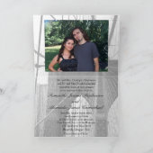 ニューヨーク結婚のNYCブルックリンブリッジ 招待状 (内部)