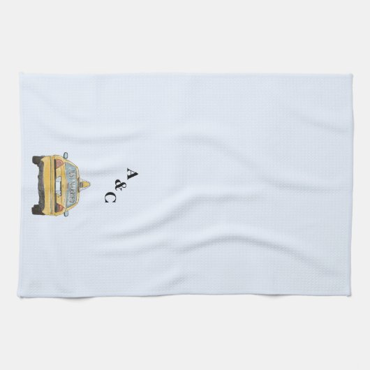 ニューヨーク結婚シティタクシーの贈り物 キッチンタオル (横)