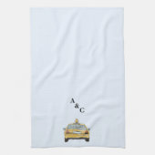 ニューヨーク結婚シティタクシーの贈り物 キッチンタオル (縦)