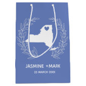 ニューヨーク結婚式の引き出物カスタムズ ミディアムペーパーバッグ (正面)