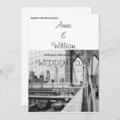 ニューヨーク結婚式招待状 (正面/裏面)