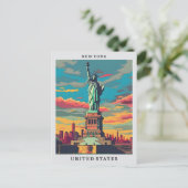 ニューヨーク統一された州アエレガントートヴィンテージトラベル ポストカード (スタンド正面)