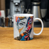 ニューヨーク美しいウーマンポートレートマグ コーヒーマグカップ