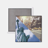 ニューヨーク自由タクシー像 マグネット (正面/裏面)