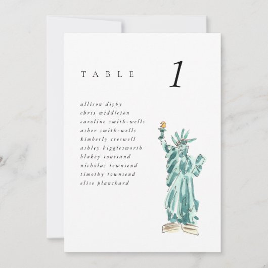 ニューヨーク自由結婚の座席表 (正面)