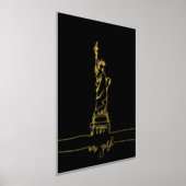 ニューヨーク自由線アートウォールトラベルの彫像 箔ポスター (レイダウン)
