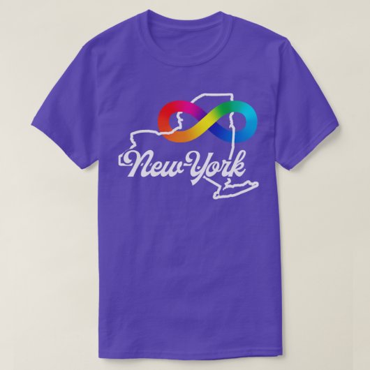 ニューヨーク自閉症検収 Tシャツ (デザイン正面)