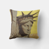 ニューヨーク航空ラインの統一された旅行ポスター クッション (裏面)