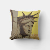 ニューヨーク航空ラインの統一された旅行ポスター クッション (正面)