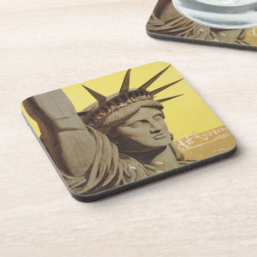 ニューヨーク航空ラインの統一された旅行ポスター コースター (左側)