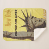 ニューヨーク航空ラインの統一された旅行ポスター シェルパブランケット (正面(横))