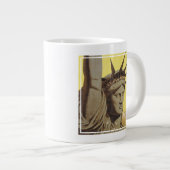 ニューヨーク航空ラインの統一された旅行ポスター ジャンボコーヒーマグカップ (正面右)