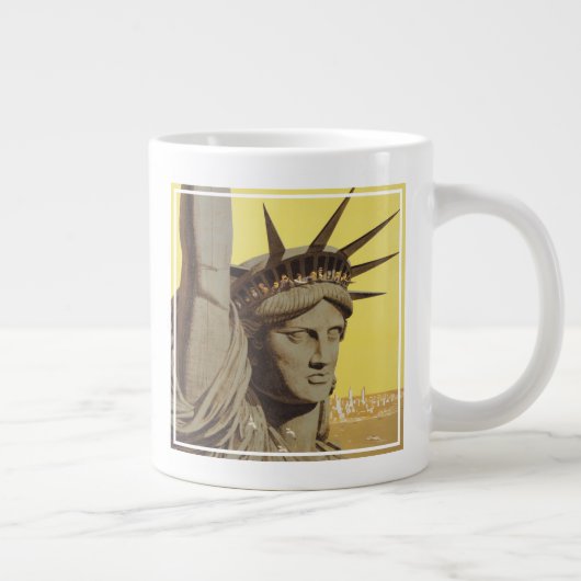 ニューヨーク航空ラインの統一された旅行ポスター ジャンボコーヒーマグカップ (右)