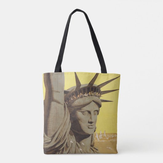 ニューヨーク航空ラインの統一された旅行ポスター トートバッグ (裏面)