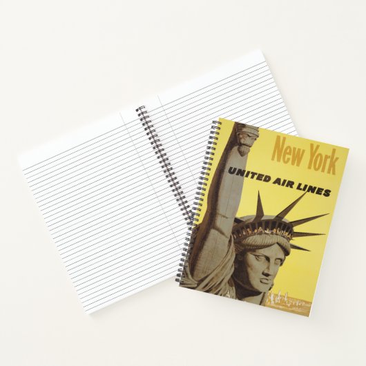 ニューヨーク航空ラインの統一された旅行ポスター ノートブック (内部)