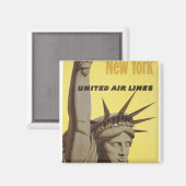 ニューヨーク航空ラインの統一された旅行ポスター マグネット (正面/裏面)