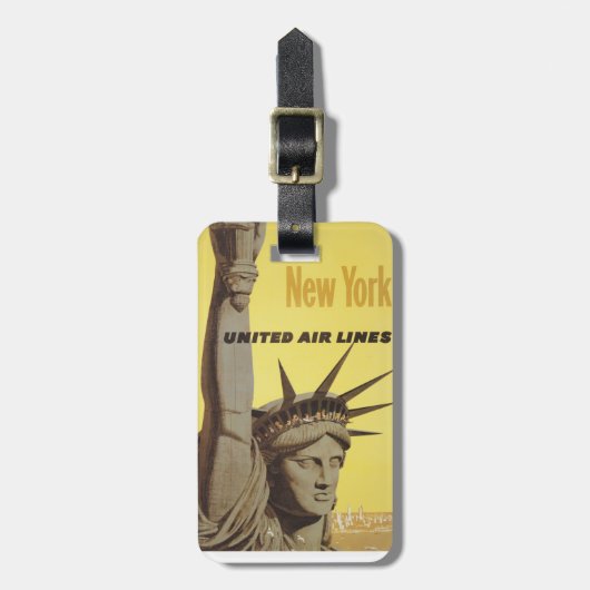 ニューヨーク航空ラインの統一された旅行ポスター ラゲッジタグ (正面縦)