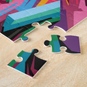 ニューヨーク芸術の自由のカラフル女神ポップ・アートの像 ジグソーパズル (側面)