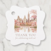 ニューヨーク行き先ウェディングフォトカスタム フェイバータグ (正面)