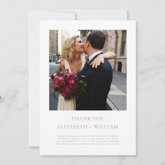 ニューヨーク行き先結婚式の写真 サンキューカード (正面)
