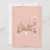 ニューヨーク行き先結婚式の写真 サンキューカード (裏面)