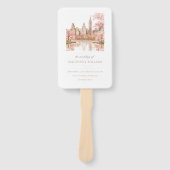 ニューヨーク行き先結婚式プログラム ハンドファン (正面)
