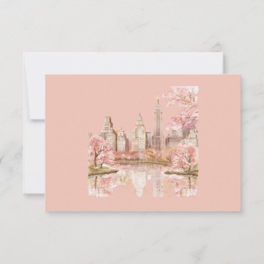 ニューヨーク行き先結婚式 出欠カード (裏面)