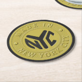 ニューヨーク製 ラウンドペーパーコースター (アングル)