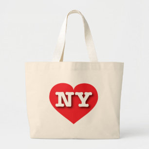 ニューヨーク赤いハート- I love NY ラージトートバッグ