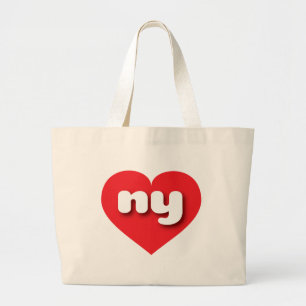 ニューヨーク赤いハート- I love ny ラージトートバッグ
