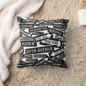 ニューヨーク通りシンボルや象徴ズブラックアンドホワイトパターン(の模様が)ある クッション (ブランケット)