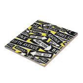 ニューヨーク通りシンボルや象徴白黒イエロー タイル (側面)