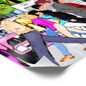 ニューヨーク通りシーンアートピープルクロッシング通り ポスター (コーナー)