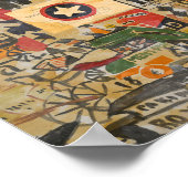 ニューヨーク通りシーン | Joaquin Torres-Garcia ポスター (角)