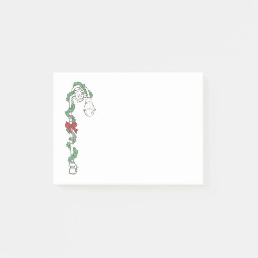 ニューヨーク通りランプランプポストクリスマスガーランド ポストイット (正面)