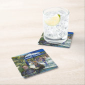 ニューヨーク遊州パークでの情熱的な人々 スクエアペーパーコースター (インサイチュ)